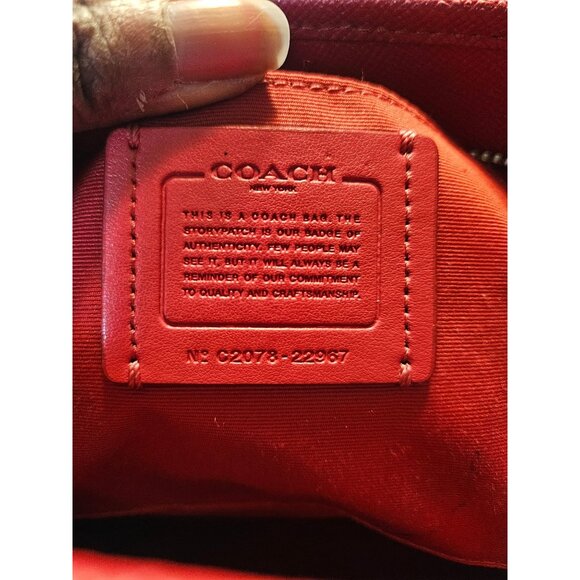 Coach Mini City Zip Tote Crossgrain Leather Red Shoulder Bag- - Picture 13 of 16